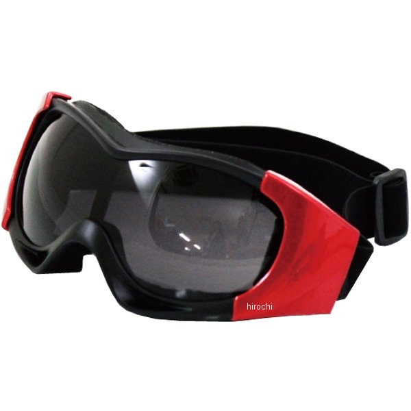 MM40-FJ053-04 マッドマックス MAD MAX パイロットゴーグル オートバイ用 UVカット 防風 防寒 TYPE4 赤/スモーク
