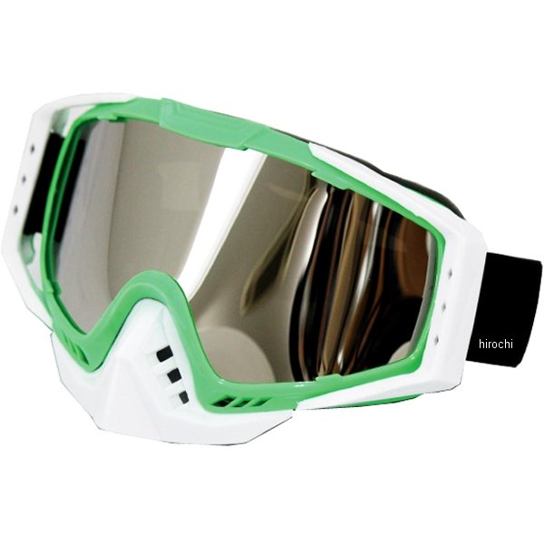 MM40-MO016-GN マッドマックス MAD MAX ノーズガード付きゴーグル UVカット 防風 防寒 TYPE2 緑/シルバーミラーシールド