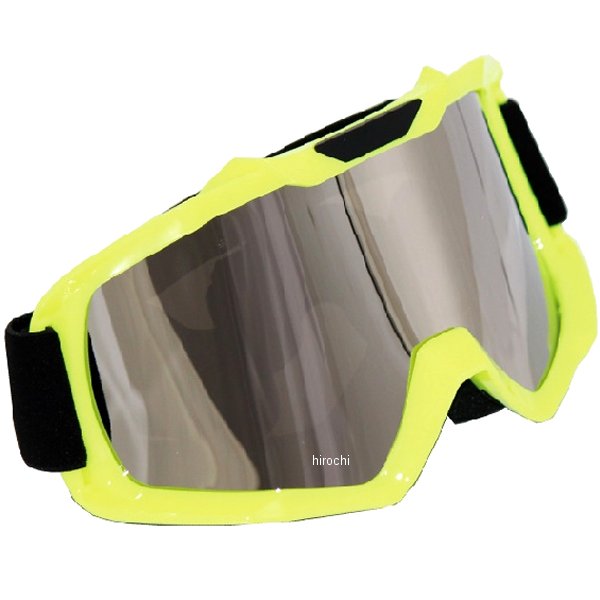 MM40-WO015-YE マッドマックス MAD MAX パイロットゴーグル オートバイ用 UVカット 防風 防寒 TYPE1 黄/シルバーミラーシールド