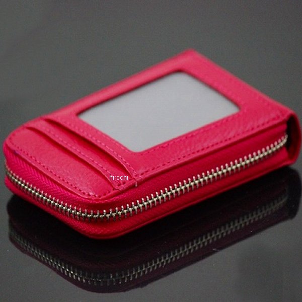 MM50-0385-VI マッドマックス MAD MAX カードケース シンプルレザー 13枚収納 定期入れ ビビットピンク