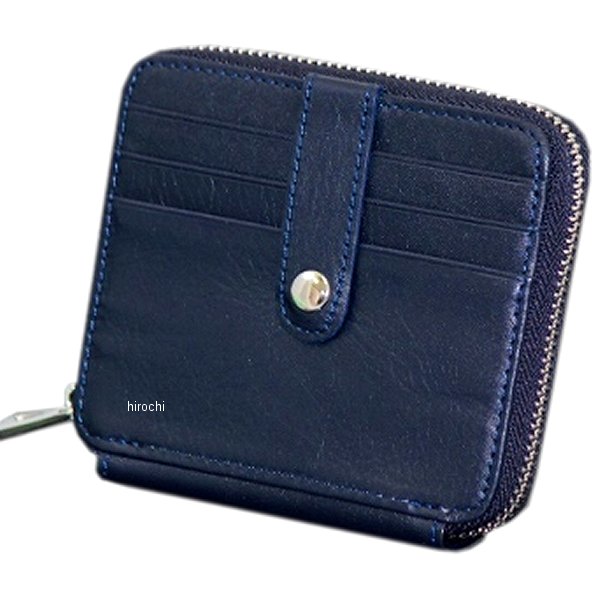 MM50-0392-BL マッドマックス MAD MAX カードケース 12枚収納 ラウンドファスナー レザー ブルー