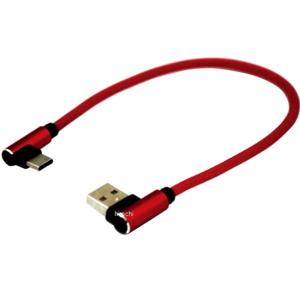 MM50-0423-RD マッドマックス MAD MAX 横向き充電USBケーブル Android専用 Type-C 断線防止 赤