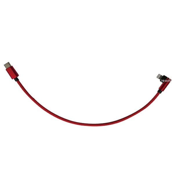 MM50-0482-02 マッドマックス MAD MAX I型 タイプC L型 ライトニング 充電ケーブル 300mm 27W対応 赤