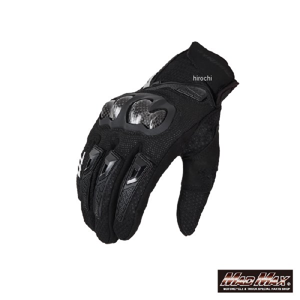 MM50-MAD66L-B マッドマックス MAD MAX バイク用 ライディンググローブ スマートフォン対応 MAD66 ブラック Lサイズ