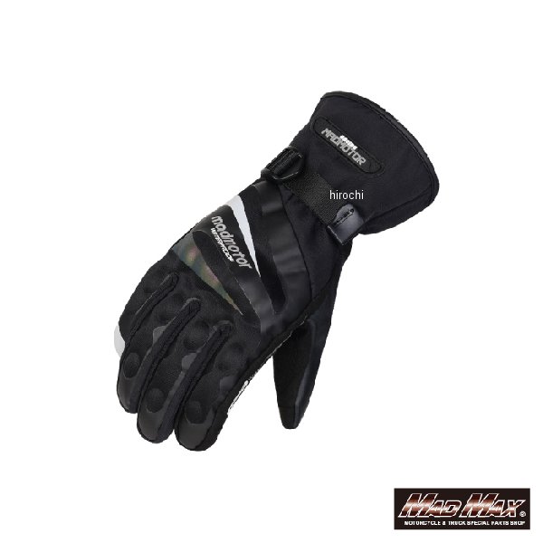 MM50-MT16XL-BK マッドマックス MAD MAX バイク用 冬用 ライディンググローブ スマートフォン対応 防水 MT16 ブラック XLサイズ