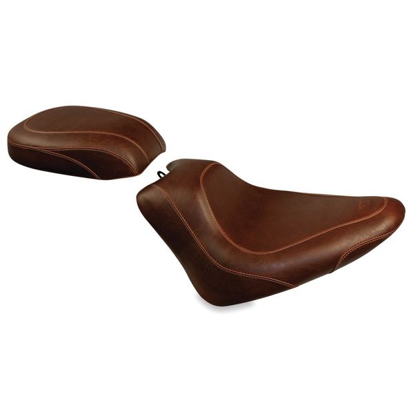 Mustang 11-13 Harley Blackline、 12-17 Slim/Slim S Tripper Solo Seat - Distressed Brown