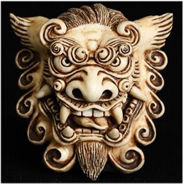 MMS-NB163 グッズ GOODS 獅子狛犬 「阿」 ナンバーボルト 茶墨