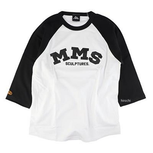 MMS-RS011 GOODS グッズ MMS RAGLAN! スリークォータースリーブ Lサイズ ホワイト/ブラック