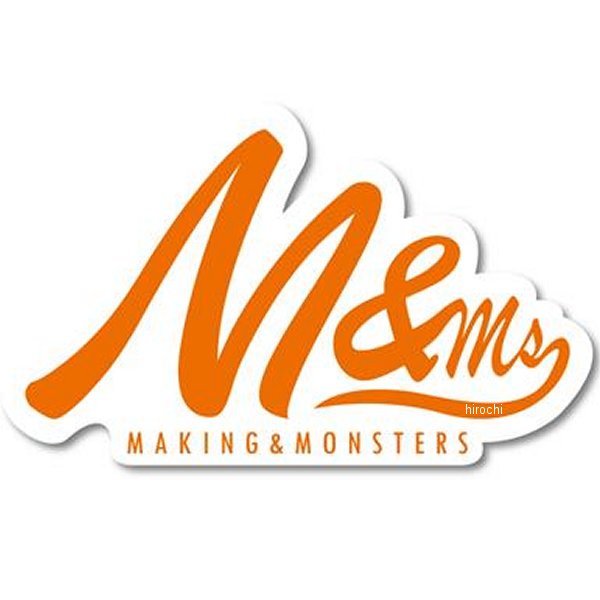 mmS-ST001 GOODS グッズ ステッカー "M&Ms" ホワイトオレンジ