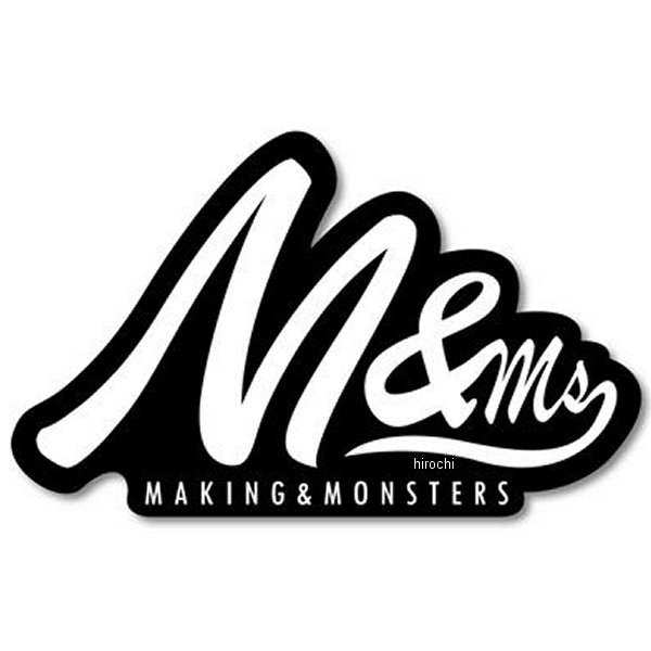 mmS-ST004 GOODS グッズ ステッカー "M&Ms" 黒ホワイト