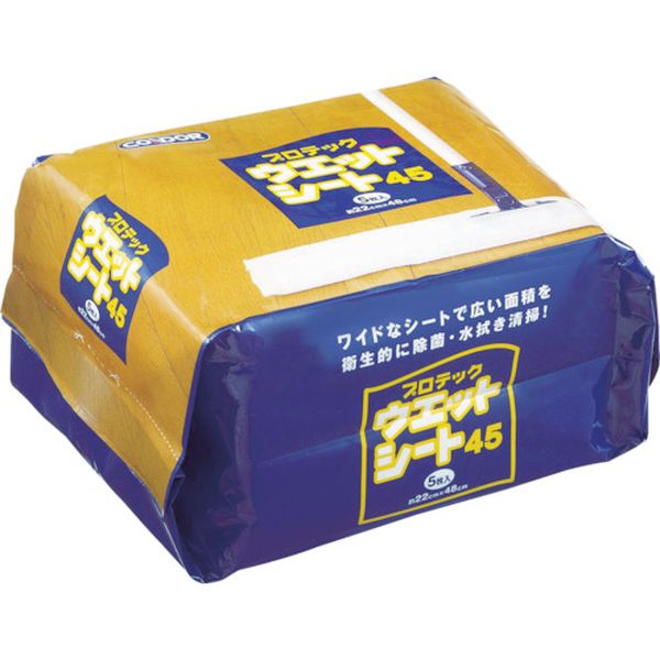 MO646045XMB 102-8242 山崎産業(株) コンドル プロテック ウエットシート 45(5枚入)