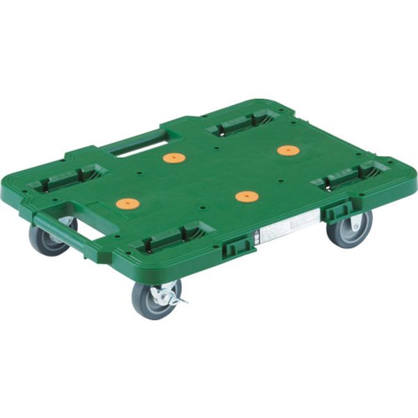 MPB500SGN トラスコ中山(株) TRUSCO 樹脂製平台車 ルートバン 370X500 ストッパー付 緑