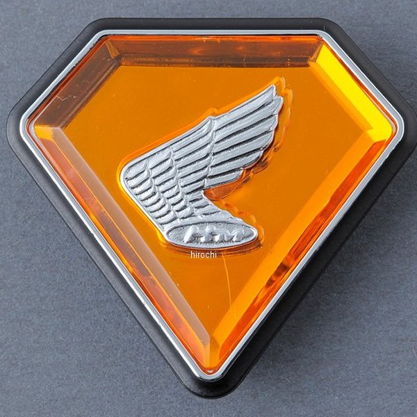 MRS-H75-T064 エムテック中京 M-TEC中京 MRS サイドカバーエンブレム 左側 CB750K2、K4 オレンジ