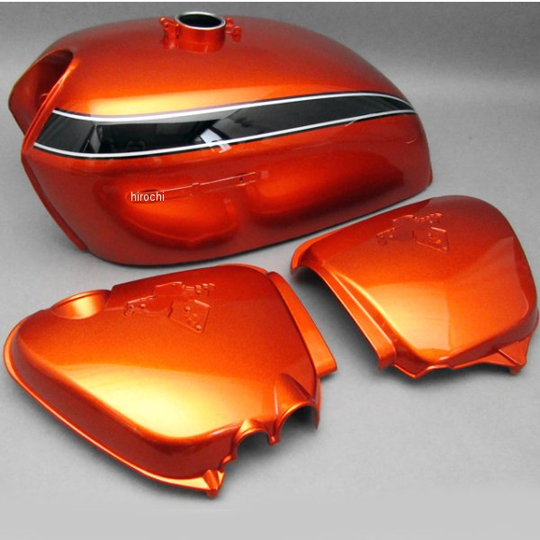 MRS-H75-T23 エムテック中京 M-TEC中京 MRS タンク、サイドカバーセット CB750K2 フレークサンライズオレンジ