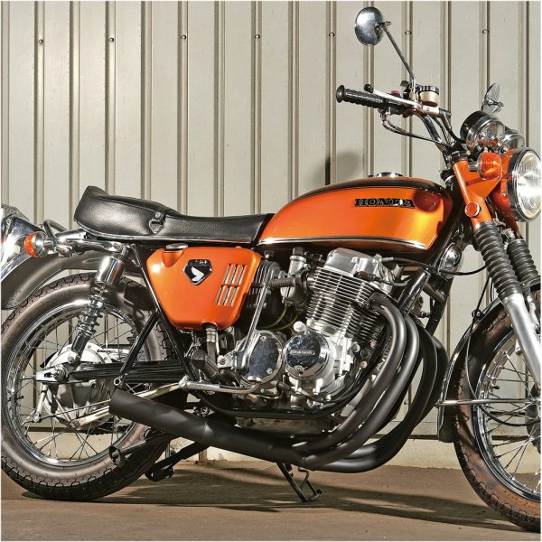 MRS-REH75-02B エムテック中京 M-TEC中京 MRS フルエキゾースト 手曲げ ショート管 CB750K 黒