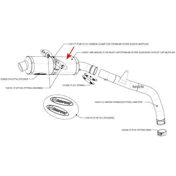 MS-H6SO8-LT アクラポビッチ AKRAPOVIC リペアサイレンサー 05年 CBR600RR