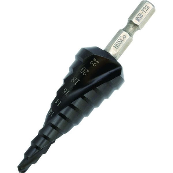 MSBT22 179-8848 (株)マーベル マーベル 窒化チタンアルミコーティングステップドリル(六角軸シャンク)