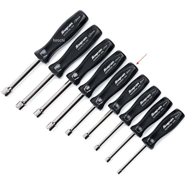 NDDM90A スナップオン Snap-on ナット ドライバー ミリ エルゴノミック ハンドル ブラック 9mm 188mm