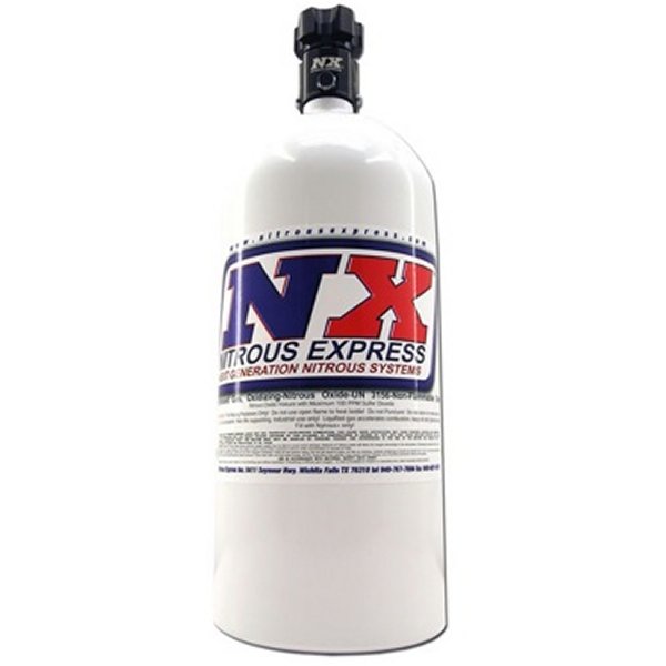 Nitrous Express 10lb ボトル w/ライトning 500 バルブ -6 ボトル Nipple (6.89 DIA. X 20.19 TALL)