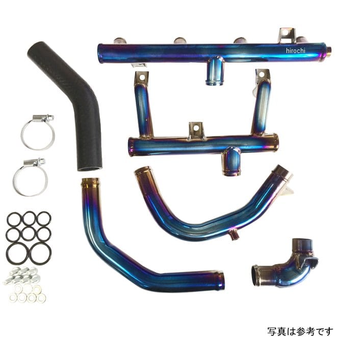 NJ-TWP608S ノジマエンジニアリング ウォーターパイプセット ニップル無し ZRX1200R/S チタン素地