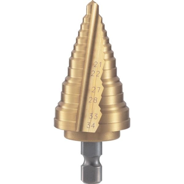 NMS34EG トラスコ中山(株) TRUSCO 電気設備用ステップドリル 2枚刃チタンコーティング 21～34mm