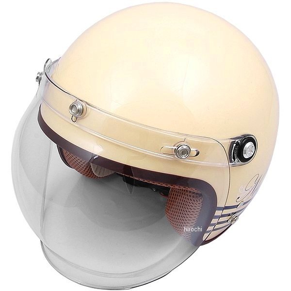 NOVIA　リード工業 ジェットヘルメット レディース レターアイボリー フリーサイズ(55cm-57cm)