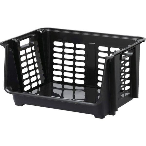 NST23BK 261-3105 (株)SANKA SANKA 積み重ねケース ナチュラ ストックス ブラック