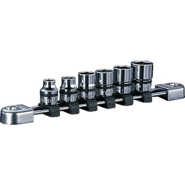 9.5sq.ソケットセット(6コ組) 差込数9.5mm (3/8、7/16、1/2、9/16、5/8、11/16インチ)