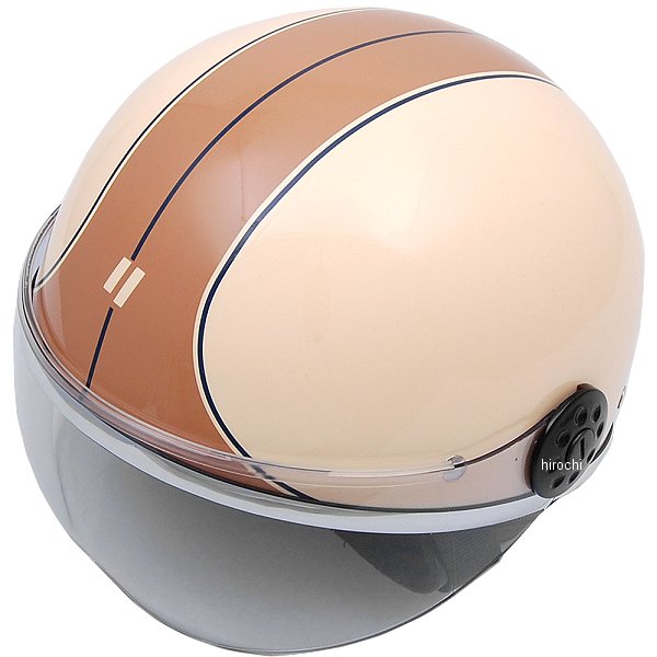 O-ONE リード工業 ヘルメット アイボリー/茶 フリーサイズ(57cm-60cm)