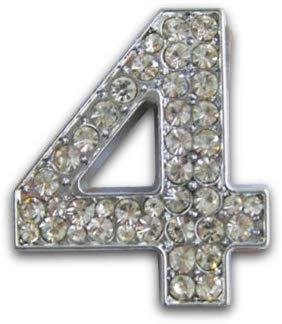 O98-2004-4 マッドマックス MAD MAX 立体クリスタルエンブレム 数字4