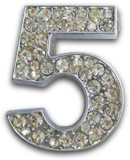 O98-2004-5 マッドマックス MAD MAX 立体クリスタルエンブレム 数字5