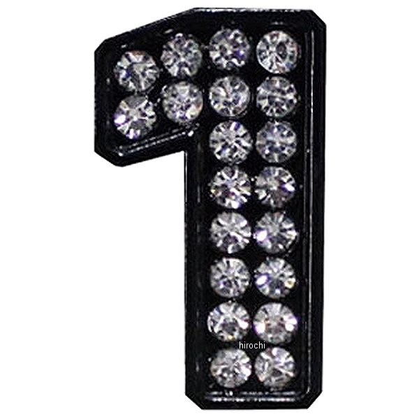 O98-2005-1 マッドマックス MAD MAX 立体クリスタルエンブレム 数字1 黒