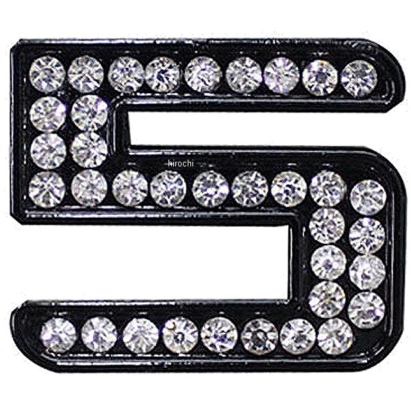 O98-2005-5 マッドマックス MAD MAX 立体クリスタルエンブレム 数字5 黒