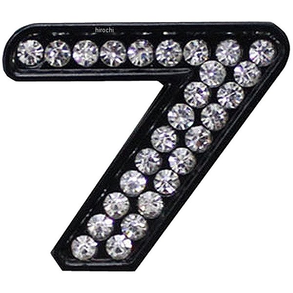 O98-2005-7 マッドマックス MAD MAX 立体クリスタルエンブレム 数字7 黒