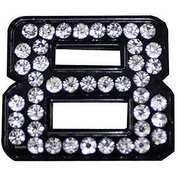 O98-2005-8 マッドマックス MAD MAX 立体クリスタルエンブレム 数字8 黒