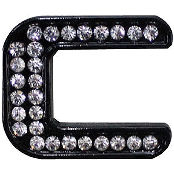 O98-2005-C マッドマックス MAD MAX 立体クリスタルエンブレム アルファベットC 黒