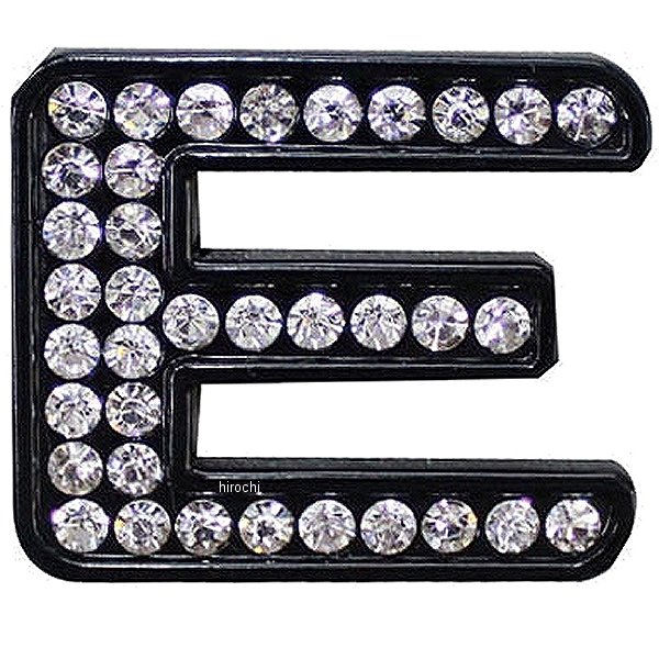 O98-2005-E マッドマックス MAD MAX 立体クリスタルエンブレム アルファベットE 黒