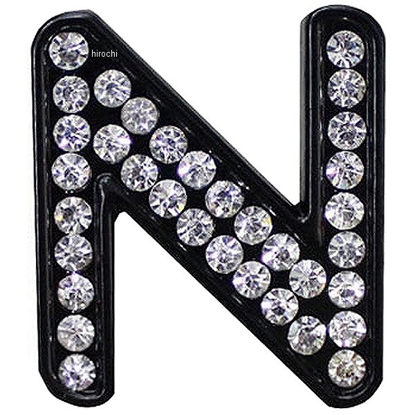 O98-2005-N マッドマックス MAD MAX 立体クリスタルエンブレム アルファベットN 黒