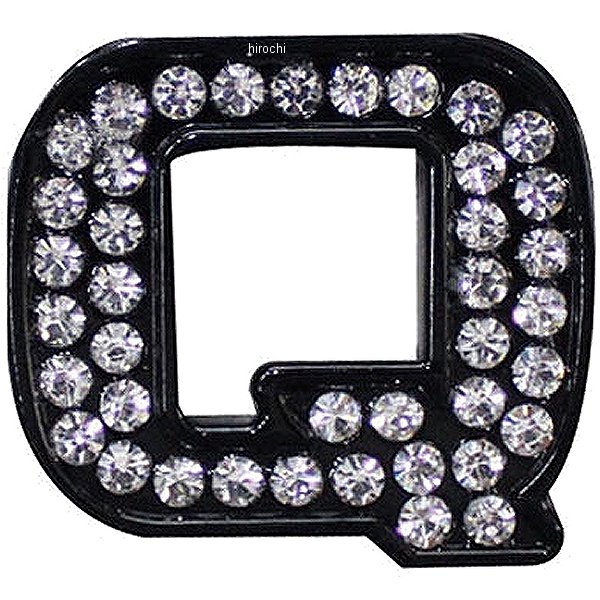 O98-2005-Q マッドマックス MAD MAX 立体クリスタルエンブレム アルファベットQ 黒