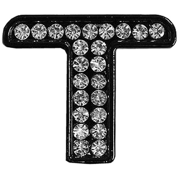 O98-2005-T マッドマックス MAD MAX 立体クリスタルエンブレム アルファベットT 黒