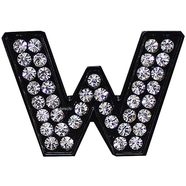 O98-2005-W マッドマックス MAD MAX 立体クリスタルエンブレム アルファベットW 黒