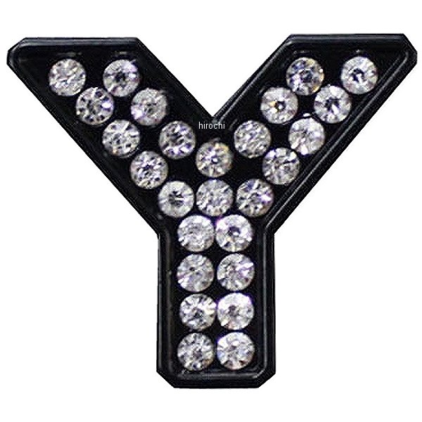 O98-2005-Y マッドマックス MAD MAX 立体クリスタルエンブレム アルファベットY 黒