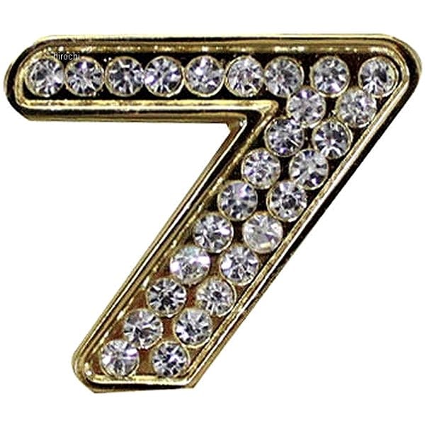 O98-2006-7 マッドマックス MAD MAX 立体クリスタルエンブレム 数字7 ゴールド