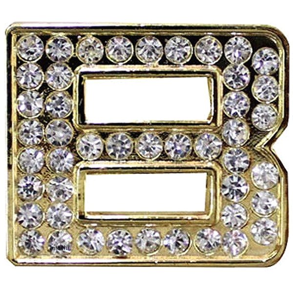 O98-2006-B マッドマックス MAD MAX 立体クリスタルエンブレム アルファベットB ゴールド