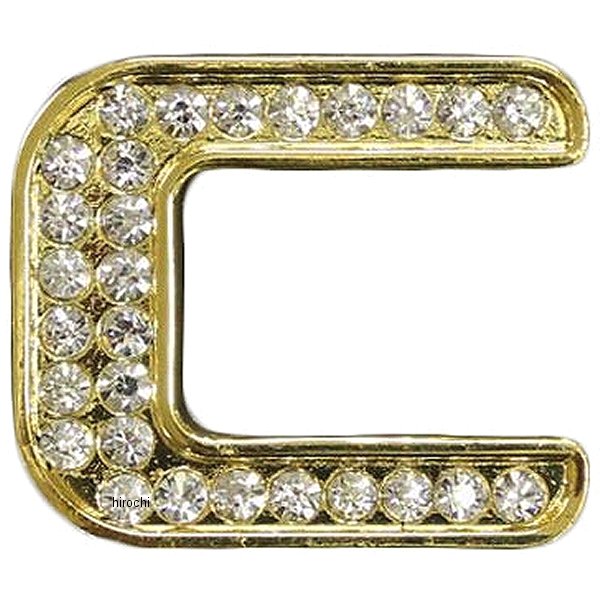 O98-2006-C マッドマックス MAD MAX 立体クリスタルエンブレム アルファベットC ゴールド