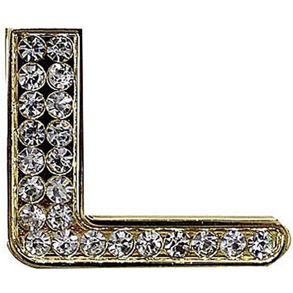 O98-2006-L マッドマックス MAD MAX 立体クリスタルエンブレム アルファベットL ゴールド