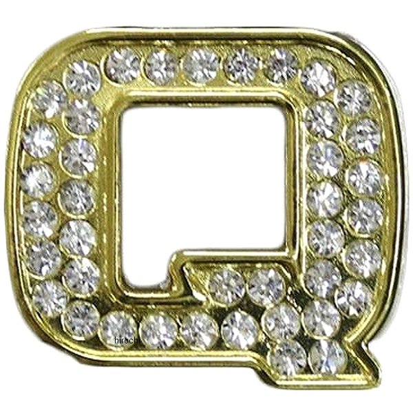 O98-2006-Q マッドマックス MAD MAX 立体クリスタルエンブレム アルファベットQ ゴールド