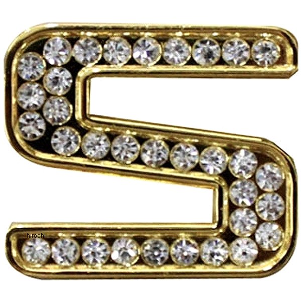 O98-2006-S マッドマックス MAD MAX 立体クリスタルエンブレム アルファベットS ゴールド