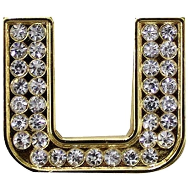 O98-2006-U マッドマックス MAD MAX 立体クリスタルエンブレム アルファベットU ゴールド