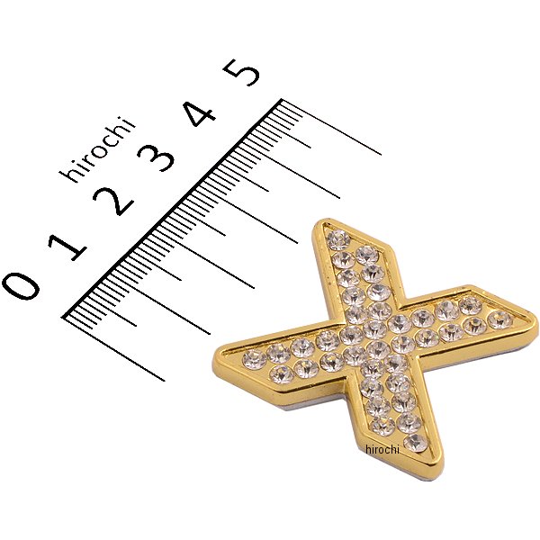 O98-2006-X マッドマックス MAD MAX 立体クリスタルエンブレム アルファベットX ゴールド